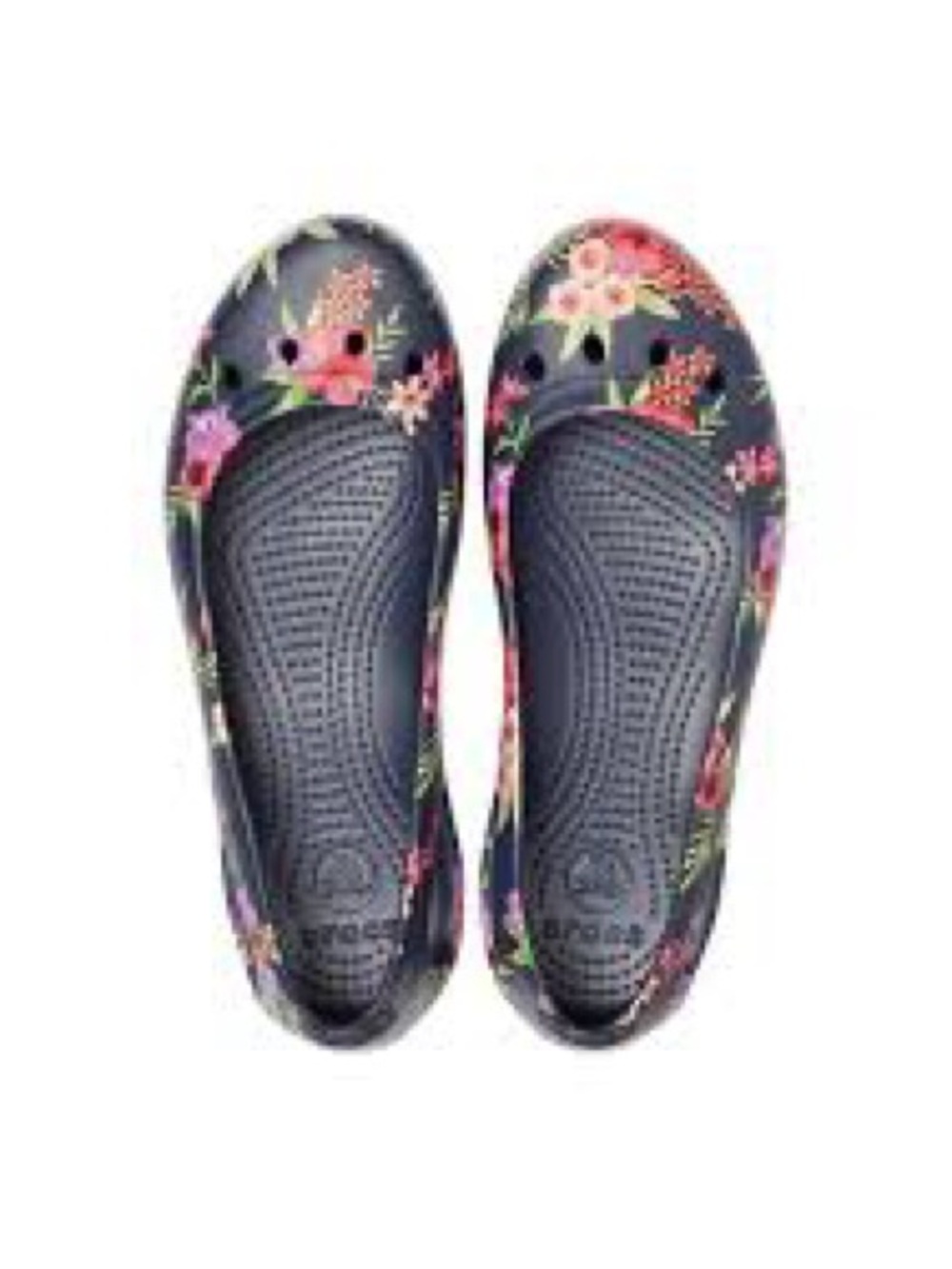 CROCS Floral Navy Slip-On Mules